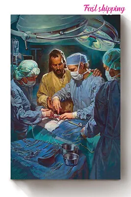 $14.54 • Buy Jesus In Operation Room Christian Son Of God Poster Wall Art Vertical