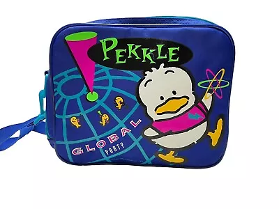 Vintage 90s Sanrio Pekkle Duck Soft Sided Retro Lunch Box Storage Shoulder Strap • $29.99