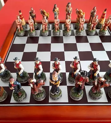 American Cowboys And Indians Theme Chess Set • £25.99