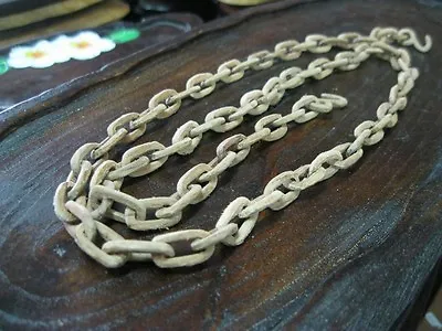 Vintage WOODEN CHAIN Rare Carved Wood Folk Art Sculpture Carving 39”  • $37.94