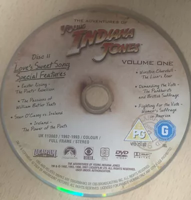 [DISC ONLY ]The Adventures Of Young Indiana Jones DVD Vol 1 Replacement Disc 11 • £3.99