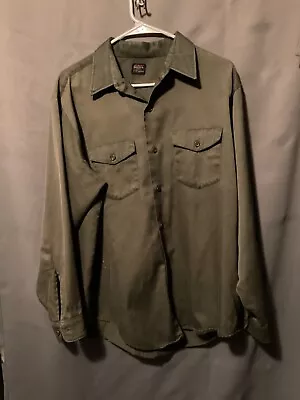 Vintage LEE CHETOPA Twill Work Shirt Rockabilly  USA Sz 17 • $29.99