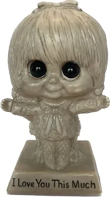 Vintage 1970 W & R Berries Girl W/big Eyes Figure “I Love You This Much”Figurine • $10