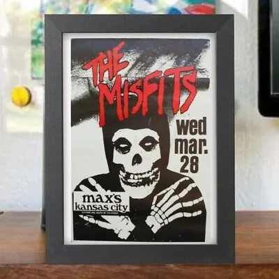 $12.99 • Buy The Misfits Max's Kansas City Punk 80s 90s Concert Music Mini Poster Framed
