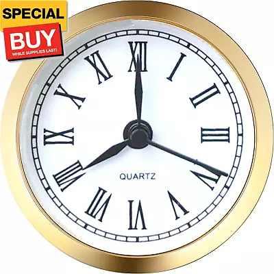 Mini Clock Insert 2.4 Inch (61 Mm) Round Quartz Clock Fit-Up Movement Miniature  • $14.70
