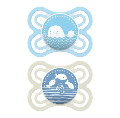 MAM Perfect Collection Pacifiers 0 - 6m Blue/Clear • $24.99