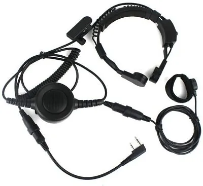 Military Covert Earpiece Grade Tactical Throat Mic Armpit PTT Headset Finger PTT • $48.99