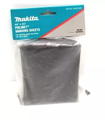 MAKITA Sanding Sheets Polinet  100 Grit 50 Pc 4.5  X 5.5  LOT OF 5 PACKS 250 PC • $49.95