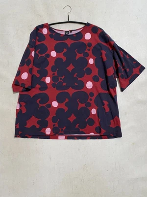 $19.90 • Buy MARIMEKKO Uniqlo TOP MAROON + BLUE STRETCH COTTON SIZE XL