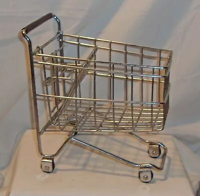 Miniature Metal Grocery Cart - Food Display Teddy Bear Doll Accessory • $10