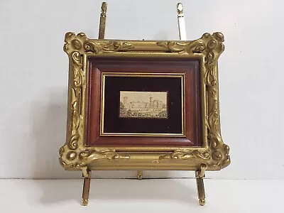 Antique Needle Box Print  Queen Victoria’s Osborne House  Le Blond-Baxter 1855 • $68.53