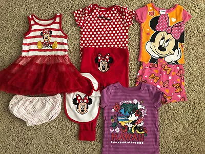 Disney Parks Minnie Mouse 24 Months Baby Girls Lot: Hawaii Shirt Pajamas Tutu • $14.99