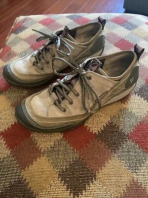 Merrell Womens Size 8 Dusty Olive Mimosa Lace Sueded Hiking Trail Walking Shoes • $30