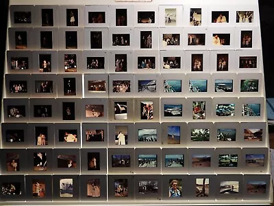 #24 Lot 80 Vtg 1980s Color Photo SLIDES American Family Home Life Men Women Kids • $20