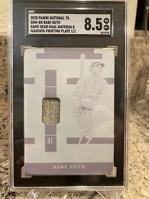 Babe Ruth 2020 National Treasure Game Used Worn Jersey Material Relic Patch 1/1 • $999.99