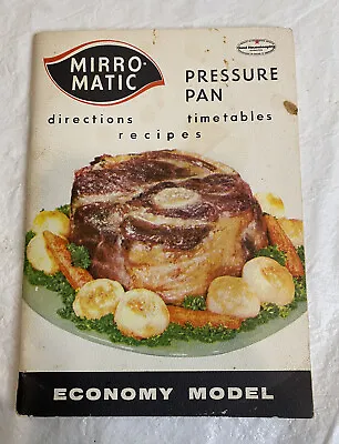 Vintage Mirro-matic Pressure  Pan Cooker Manual Recipes Booklet 1961             • $11.95
