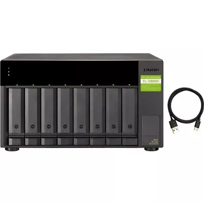 QNAP TL-D800C 8 Bay Desktop JBOD Diskless NAS Enclosure TLD800CUS • $535.62