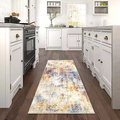 2x8 Modern Multi-Color Runner Rugs For Hallway | Indoor Entry Entryway • $23
