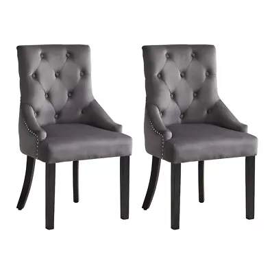 £169.99 • Buy Velvet Knocker Chair, Dining Chairs Set Of 2, Upholstered Accent Side Chair