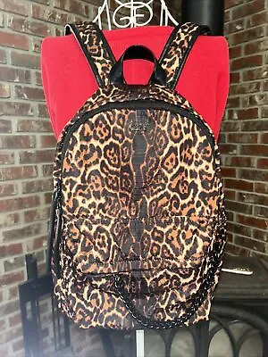 Victoria’s Secret Cheetah Backpack With Black Chain • $29