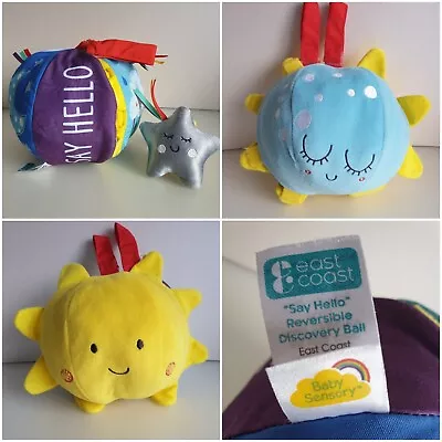 Baby Sensory Say Hello Reversible Discovery Soft  Ball Wrist Rattle East Coast  • £7.99