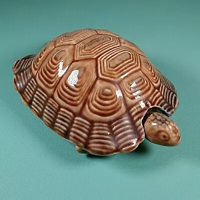 Wade Tortoise Porcelain English Turtle Figurine Trinket Box Lidded 16cm Long • £6