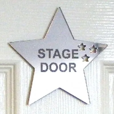 Personalised Star Acrylic Mirror Door Sign (Several Sizes Available) • £7.57