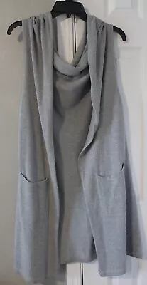 Cabi 5412 Gret Knit Hoodie Long Cardigan Sweater Sleeveless Size M • $25