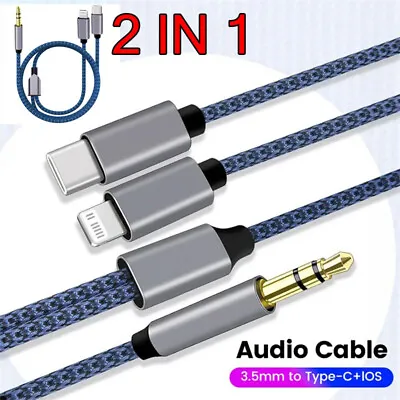 For IPhone To 3.5Mm Car Stereo AUX Cable Audio Cord For IPhone &Samsun Android  • $9.99