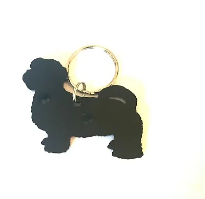 £3.17 • Buy Shi Tzu Dog Keyring Bag Charm Lanyard Keychain Gift In Black With Gift Bag