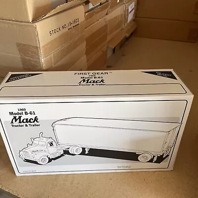 First Gear 1960 Mack Die Cast Tractor And Trailer Peach State 1/34 • $29