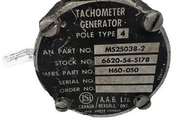 MS25038-2 Tach Generator AAE 4 Pole • $324
