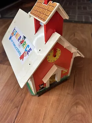 Vintage Fisher Price School House Little People 1971 Play Family • $40