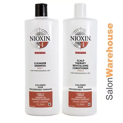 Nioxin System 4 Cleanser  + Scalp Conditioner  Litre Duo • $74.95