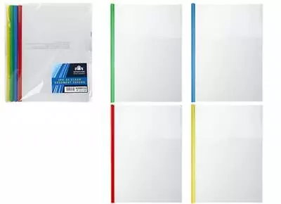 4pcs A4 Clear Document Covers Spines CVs School Office Presentation Stationary • £2.99