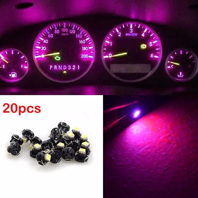 20PC Super Pink LED T3 Neo Wedge 1210SMD LED Dash Climate Gauge Light Bulb • $8.99