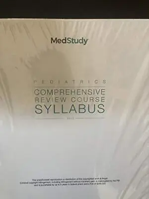 2018-2019 Medstudy Pediatrics Review Core Curriculum 8th Edition • $38.47