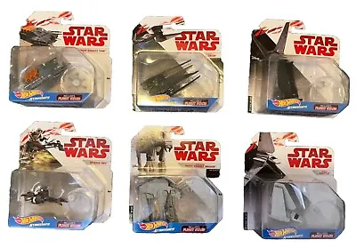 Hot Wheels Star Wars Starships (Last Jedi) FJF20/FBB04/FGR18/DMP66/FBB05/FBB46 • £19.95