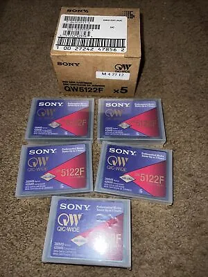 Sony QW5122F 200MB / 420MB QIC-Wide NEW Data Media Tape Cartridge Lot Of 5 NEW • $13.49