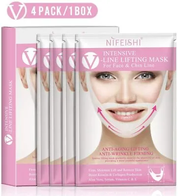 V-Line Face Chin Lift And Shaping Mask Slimming Lifting Firming Double Chin • £3.98