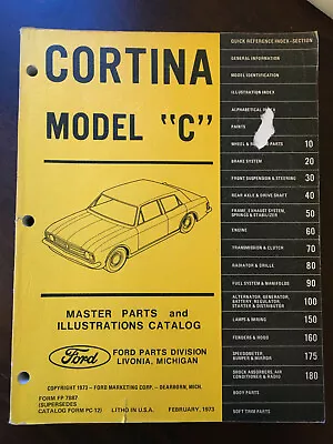 Cortina Model C Master Parts And Illustrations Catalog 1973 • $9.99