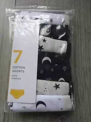 7 Pk M&s Marks & Spencer Cotton Blend Short Style Knickers Age 8-9 Years • £8.99