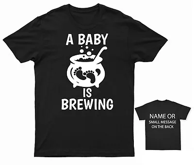 A Baby Is Brewing Pregnancy Announcemen T-Shirt  Pregnancy Announcement Expectin • £14.95