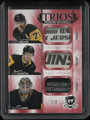 2021-22 Upper Deck The Cup Hockey Trios Malkin Guentzel Jarry Triple Patch 1/2 • $24.63