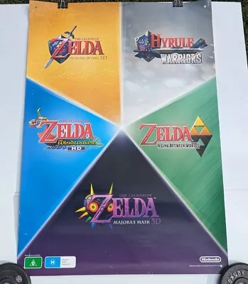 Nintendo 3D / 3DS Zelda Shop Display Advertising Poster RARE • $99.95