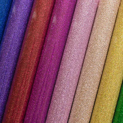 Glitter HTV Iron On Glitter Sheets Or Mini Rolls - Heat Transfer Vinyl HTV Cameo • £3.49