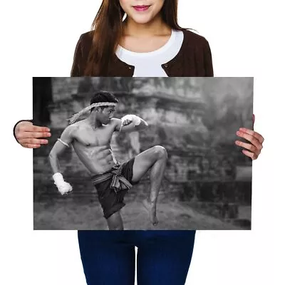 A2 - Muay Thai Boxing Fighter Poster 59.4X42cm280gsm(bw) #43262 • £11.99