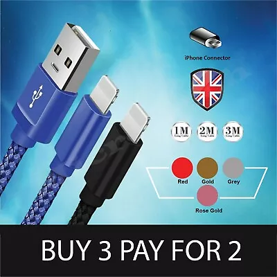 1m 2m 3m Long Charger For IPad 5 6 7 8 9 Pro Mini Air Fast USB Charging Cable • £2.75