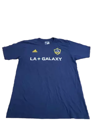 Adidas MLS La Galaxy Ibrahimović S/S Go-To Tee Navy/Yellow/White A89227  • $15