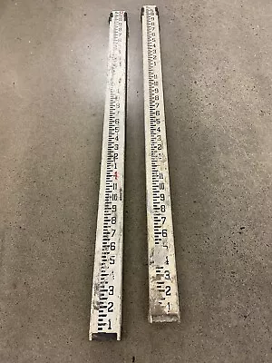 David White Grade Rod Survey Measuring Stick 8’ FT. Wood Telescopic Free Ship • $59.99